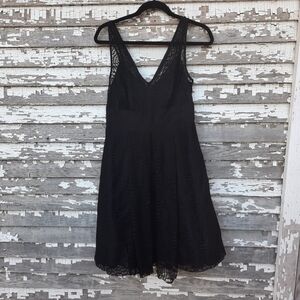 Black Sleeveless V-Neck Mini Sundress